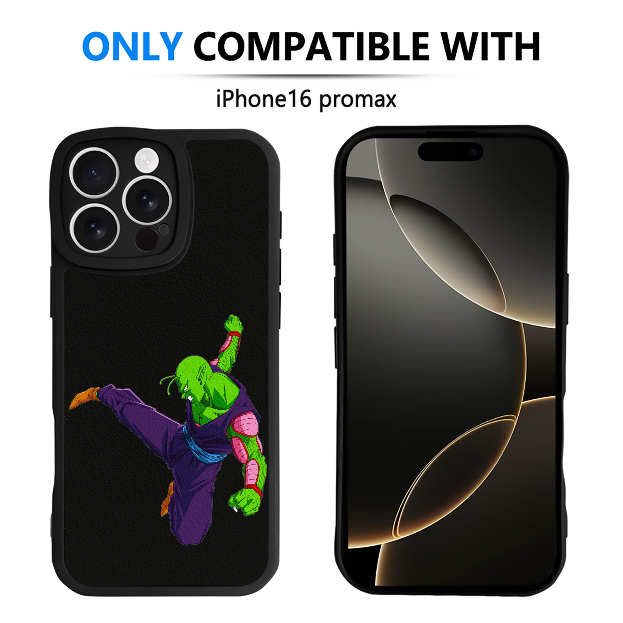 （画像用） ドラゴンボール ピッコロ DRAGON BALL Piccolo 【iPhone 16シリーズ対応】シリコンスマホケース（レザー調） 材質：シリコン